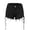 Black, variant on Ladies Summer Hole Side Fashion Bandage Stretch Hot Pants Denim Shorts Elegantly Casual Clothes for Women Athletic Sweatpants for Women