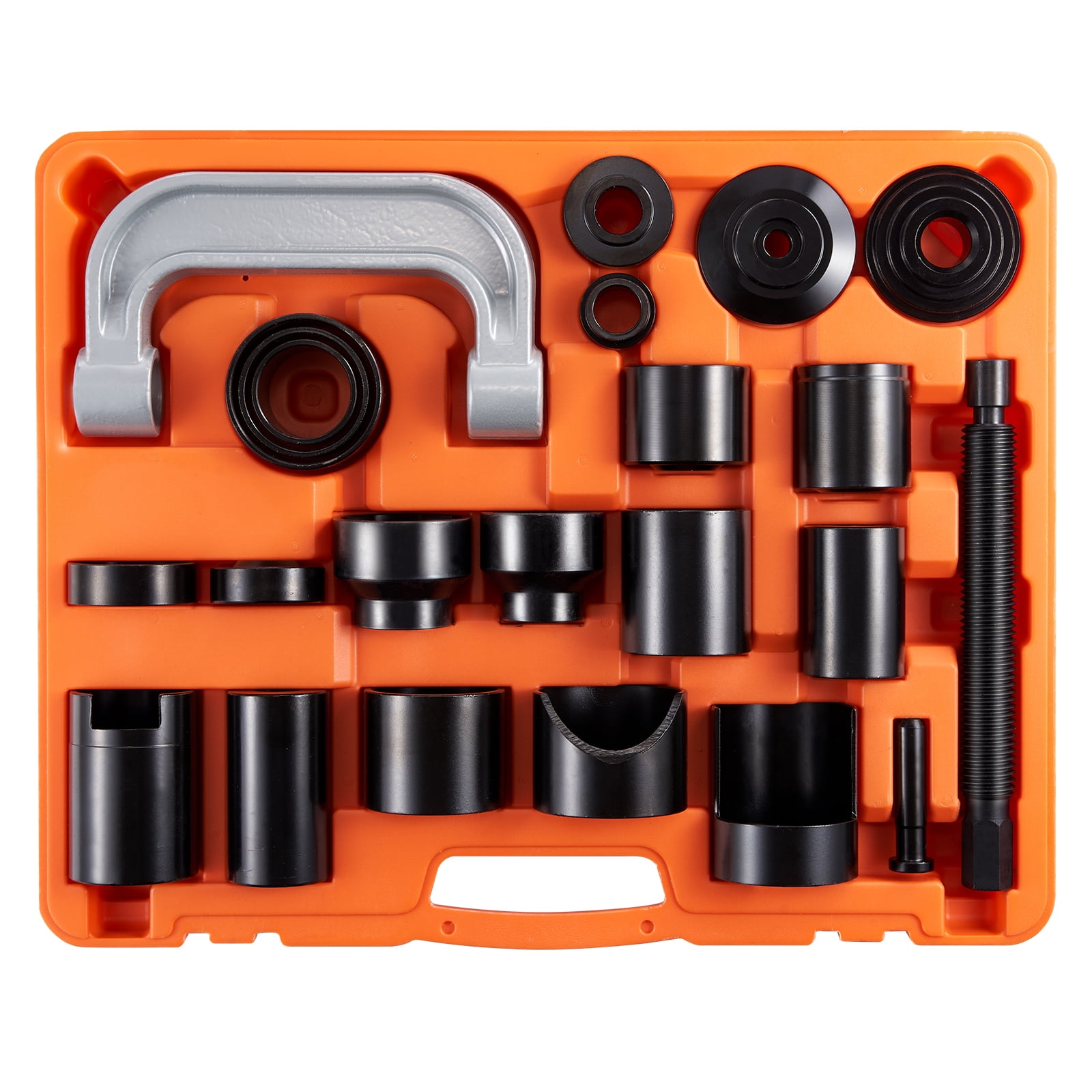 KFFKFF Ball Joint Press Set, 23-piece Tool Kit, C-press Ball Joint Disassembly and Assembly Tools, Suitable for Most 2WD and 4WD Vehicles, Robust Ball Joint Maintenance Kit for Vehicle Repairs