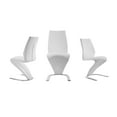 thumbnail image 6 of Casabianca Home Boulevard Set of 2 Polyurethane Leather Dining Chairs - White, 6 of 6