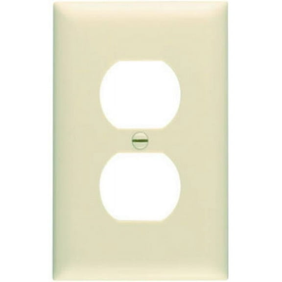 TP8ICP10 Duplex Wall Plate, 1 Gang, Ivory - 10 Pack