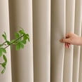 thumbnail image 3 of Joydeco Cortinas Opacas Divisorias Para Puertas Corredizas De Cristal De 108 Pulgadas De Largo, 1 Panel Extra Ancho Para Puerta Corredera, Cortinas Para Patio, Dormitorio, Sala De Estar (Beige Claro,, 3 of 5