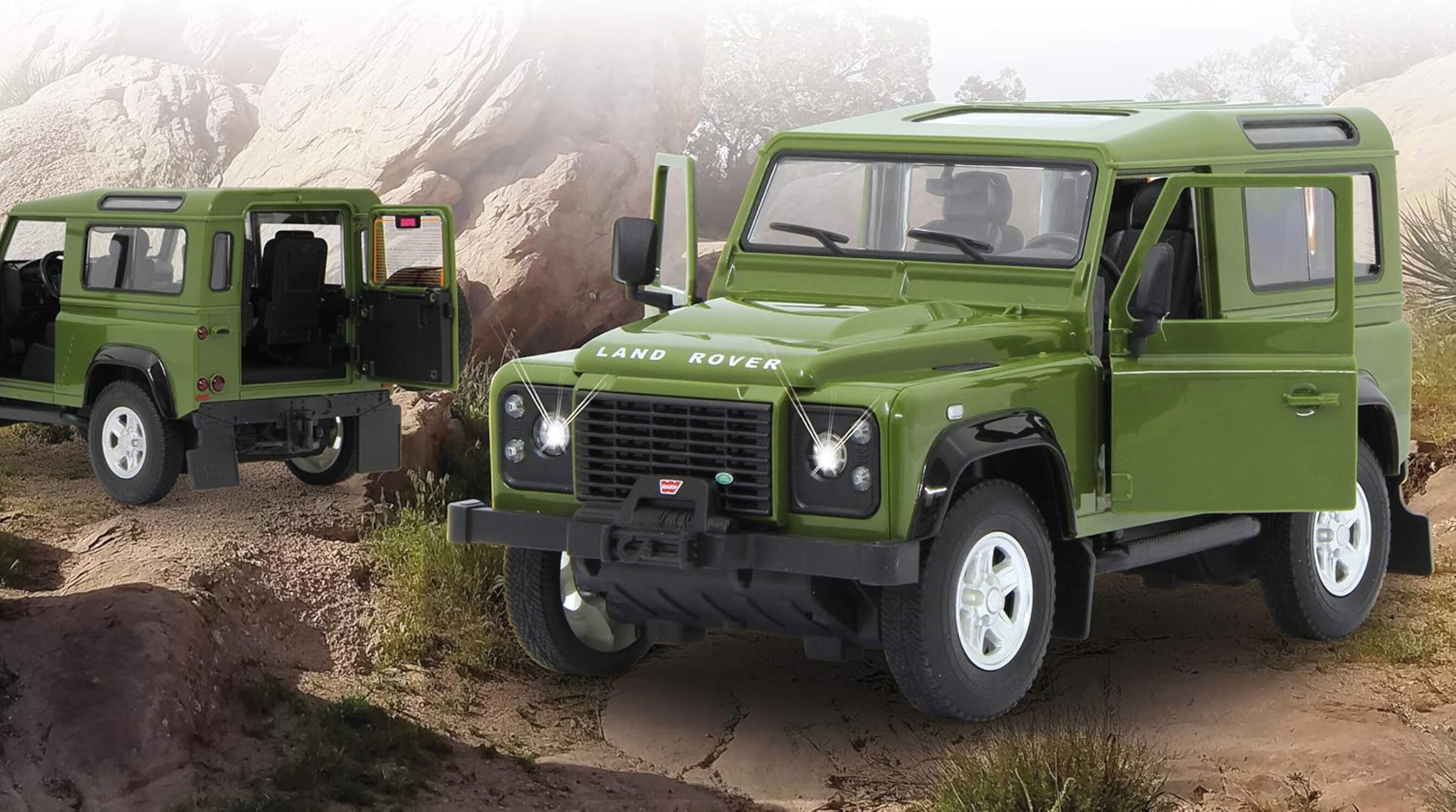 1:14 Land Rover Defender RC Model Car Green