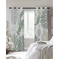 thumbnail image 3 of Sage Green Coastal Blackout Curtains, Light Blocking Print Window Curtains, Summer Lobster Coral Nautical Thermal Insulated Window Drapes for Living Room Kitchen Cafe 2 Panels, 84"W x 63"L, 3 of 9