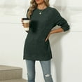 thumbnail image 6 of Texiao Cozy Sweaters for Women,Women's 2025 Loose Crew Neck Long Sleeve Basic Knit Pullover, 6 of 9