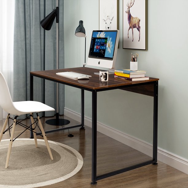 VECELO Rectangular Computer Office Writing Desk Modern Easy Assemble