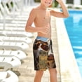 thumbnail image 6 of Cauagu Countryside Flower Cow Print Swim Trunks for Men,Youth Boys Swim Shorts Compression Liner Beach Shorts Boys' Swimming Shorts 7-20 Years Bathing Suit-Large, 6 of 7