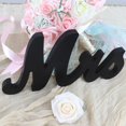 thumbnail image 4 of Mr and Mrs Signs Decoraciones de mesa de boda Letras independientes de madera para accesorios fotográficos Decoración de boda rústica Regalo de despedida de soltera de aniversario (negro + pancarta), 4 of 5
