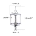 thumbnail image 2 of Unique Bargains M14x1.5 Thread 200ml Sight Gravity Drip Feed Needle Valve Type Oil Cup, 2 of 5