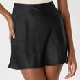 thumbnail image 5 of Riforla Women's Basic High Waist Solid Satin Bodycon Mini Pencil Skirt Skirts for Women Black L, 5 of 6