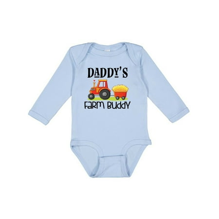 

Inktastic Daddy Farm Buddy Cute Tractor Gift Baby Boy or Baby Girl Long Sleeve Bodysuit