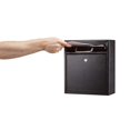 thumbnail image 3 of AdirOffice Galvanized Steel Wall Mountable Large Mail/File Box W/Key Lock, Black, 3 of 3