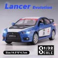 thumbnail image 1 of Scale 1/32 Lancer Evolution Metal Diecast Alloy Pull Back Sound Light Toys Cars Model Gift For Boys Child Kids Toy Vehicles, 1 of 6
