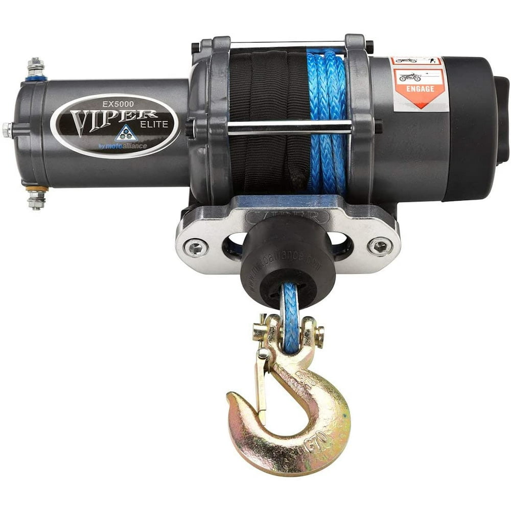 MotoAlliance Viper Elite ATV/UTV Winch 5000lb with 40 feet Blue