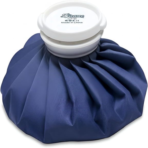 XIRQI Ice Pack for Injuries Reusable,Ice Bags Hot Water Bag for Hot&Cold Therapy and Pain Relief with Cover,No-Leak Elastic Breathable Ice Bag,Size 9"