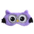 thumbnail image 1 of Antifaz para dormir de animales, para mujeres, niños y niñas, de seda de felpa, 3D, esponjoso, opaco, antifaz para dormir, lindo antifaz para dormir, siesta de viaje (búho-púrpura) brillar Electrónica, 1 of 5