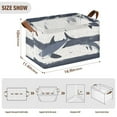 thumbnail image 2 of Yayeee Collapsible Storage Bins Waterproof Cloth Laundry Hamper with Handles Basket Light Sharks Pattern 1-Pack, 2 of 7