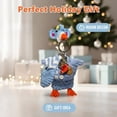 thumbnail image 5 of Sruoe 7 Inch Desk Goose Outfits, Knitted Elephants Shaped Geese Hat & Outfit Set, Mini Porch Goose Clothes, Costume Clothes for Table Decor Tabletop Goose Accessory Holiday All Seasons Holiday, 5 of 9