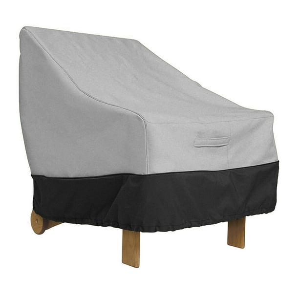 Inteprter Protector de sofá para silla para exteriores, cubiertas impermeables para muebles, cubiertas para lluvia, nieve, polvo, a Jardín y Patio Gris 89x71x89cm