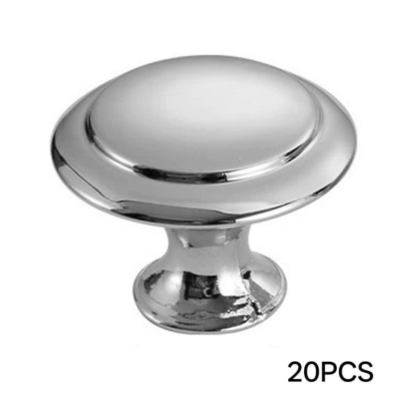 HIBIHUD 20Pcs Cabinet Hardware,Mushroom Shape Cabinet Pulls,Stainless Steel Drawer Handles,Silver,L