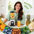 thumbnail image 2 of KOIOS Blender/Food Processor Combo Max 1000W, 4 in 1 34oz Pitcher, 22oz Blending Cup, Meat Grinder & Vegetable Chopper, Spice Grinder,BPA Free -All-i, 2 of 9