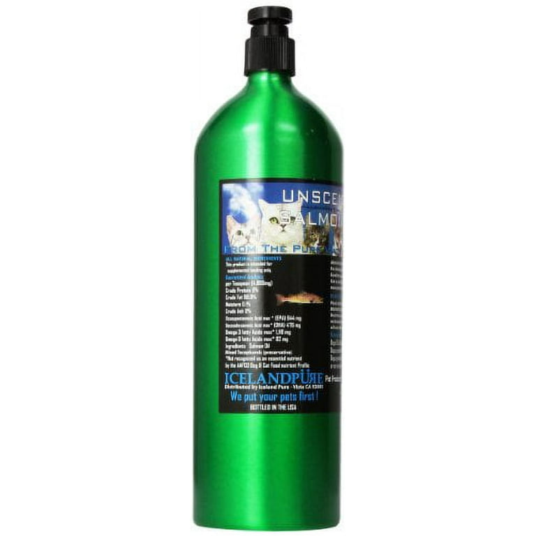 Iceland Pure Unscented Pharmaceutical Grade Salmon Oil For Dogs and Cats.Bottle Size 33 Ounces Walmart