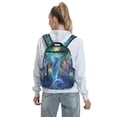thumbnail image 5 of Yiaed Colorful Winged Dolphin Print Lightweight Backpack Travel Backpacks Hiking Daypack for Women Men, 5 of 5
