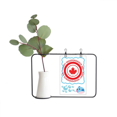 thumbnail image 1 of Cananda Maple and Independence Transparent Glass Hanging Vases Decoration Bottle, 1 of 2