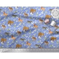 thumbnail image 2 of Soimoi Poly Georgette Fabric Kangaroo,Elephant & Lion Animal Decor Fabric Printed Yard 42 Inch Wide, 2 of 3