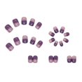 thumbnail image 4 of Wearable Finished Taro Purple Gradient Detachable Manicure Nail Stickers Short And Easy Application, 4 of 6
