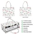thumbnail image 2 of Large Capacity Tote Bag,White Christmas Snowman Pattern Handbag Fashion Luxury Tote Bag,15.7"x13"x 5.1" Inches,Laptop Compatible, 2 of 6
