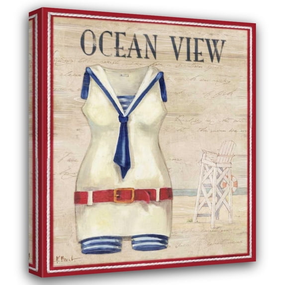 Paul Brent 15x18 Gallery Wrapped Canvas Wall Art Titled - Ocean View