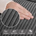 thumbnail image 3 of Deconovo Corduroy Fundas de cojines Juego de 4 – Machine Washable Home Decor for Sofa, Dormitorio | Dark Green, 12x20 Inch, 3 of 7