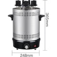 thumbnail image 5 of Gril Rôtissoire Électrique 1200w, Grils à Contact, Minuterie 0-30min, Rotation Automatique à 360°, Chauffage Uniforme, pour Intérieur et Extérieur, 5 of 5