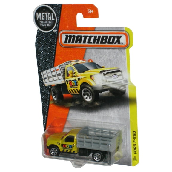 Matchbox MBX Construction (2015) Yellow Ford F-350 Toy Truck 51/125