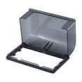 thumbnail image 1 of Cubierta de tomacorriente impermeable abatible para 2 tomas, protección multifuncional para caja de enchufes de exterior, para dormitorio, cocina e Negro, 1 of 9