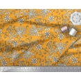 thumbnail image 3 of Soimoi Rayon Crepe Fabric Leaves & Floral Block Fabric Prints by Yard 46 Inch Wide, 3 of 3