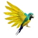 thumbnail image 2 of Figura de loro de imitación, estatua de arte con plumas, para porche, pared, césped, hogar. Estilo D, 2 of 8