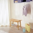 "OasisSpace Bamboo Shower Bench, 24"" Waterproof Chair with Storage