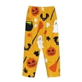 thumbnail image 5 of Disketp Happy Halloween 3 Print Women'S Comfy Pajama Pants Casual Drawstring Palazzo Lounge Wide Leg Pants, 5 of 9