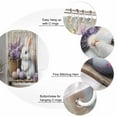thumbnail image 5 of Extra Long Shower Curtain 72x84 Inch, Easter Spring Shower Curtain Waterproof Bathroom Decor Cute Bunny Eggs Purple Lavender Farmhouse Fabric Bath Curtain Set Accessories with Hooks, 5 of 6