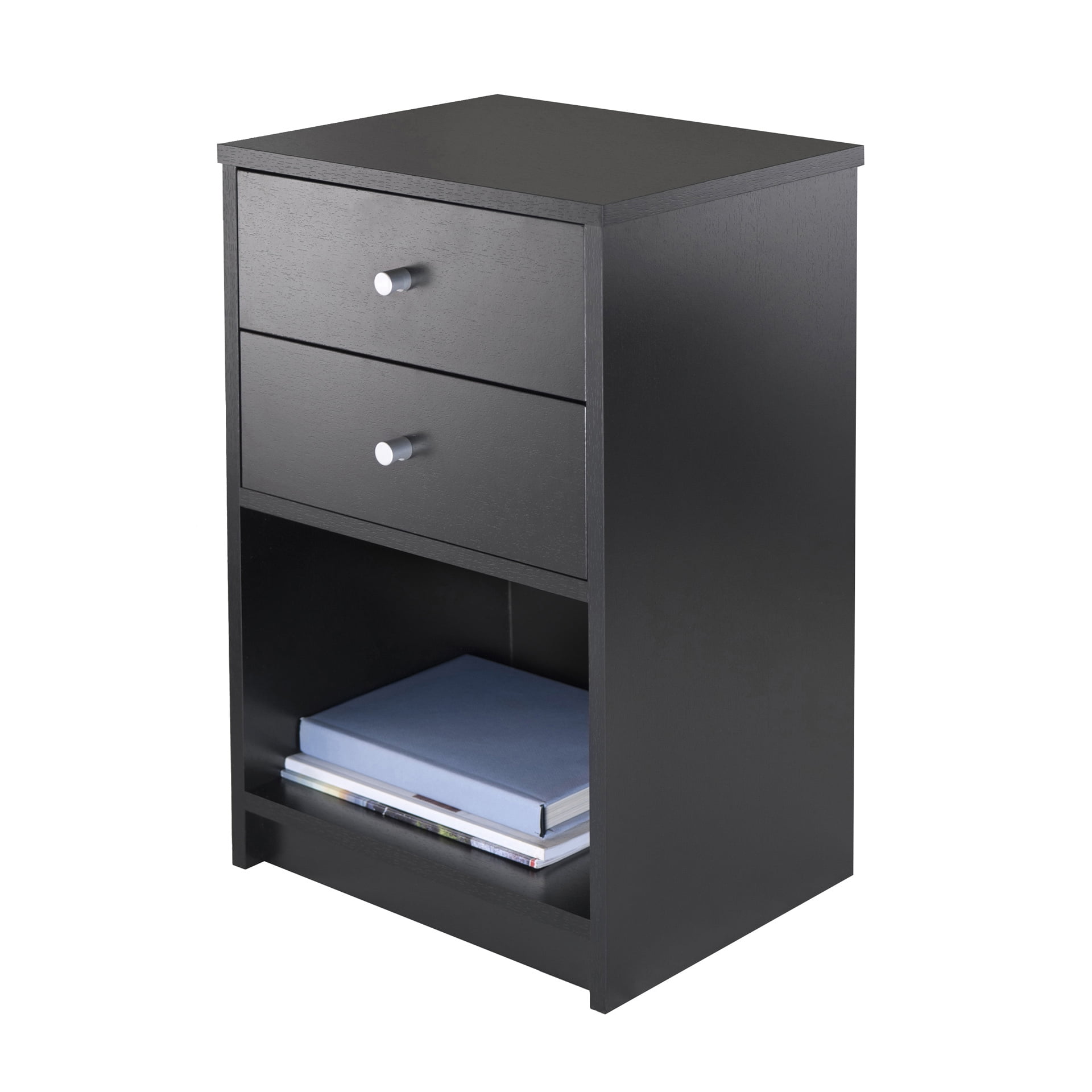 Winsome Ava 2 - Drawer Accent Table, Nightstand, Black Finish
