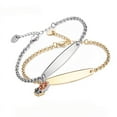thumbnail image 2 of Bracelet d'Alerte Médicale Personnalisé, Bracelet en Acier Inoxydable Ice SOS avec Chaîne Réglable, Bijoux pour Femmes, 2 of 5