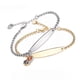 thumbnail image 2 of Pulsera personalizada de identificación de alerta médica, pulsera SOS de hielo de acero inoxidable con cadena ajustable, joyería para mujer, 2 of 5