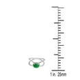 thumbnail image 4 of AoneJewelry 0.85 Carat 6MM Round Created Emerald and Diamond Ring In 10K Solid Rose, White & Yellow Gold, 4 of 5