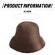 thumbnail image 4 of Sombrero de paja para el sol, sombrero de pescador tejido, sombrero de playa, gorra plegable, gorras de verano, sombrero de pescador para mujer, 4 of 5