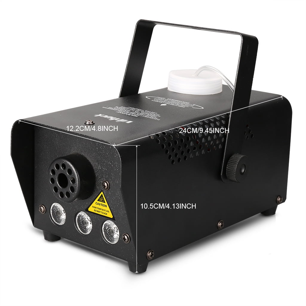 Halloween GEJRIO Fog Machine 500W Smoke Machine with 16 Color Controllable Lights Effect Parties & Stage-Black Wireless and Wired Remote Control with Preheating Light Indicator for Weddings