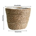 thumbnail image 2 of Cache-Pots Panier de Rangement Plante Panier Tressé Jardinière Pot de Fleurs en Paille, 2 of 2