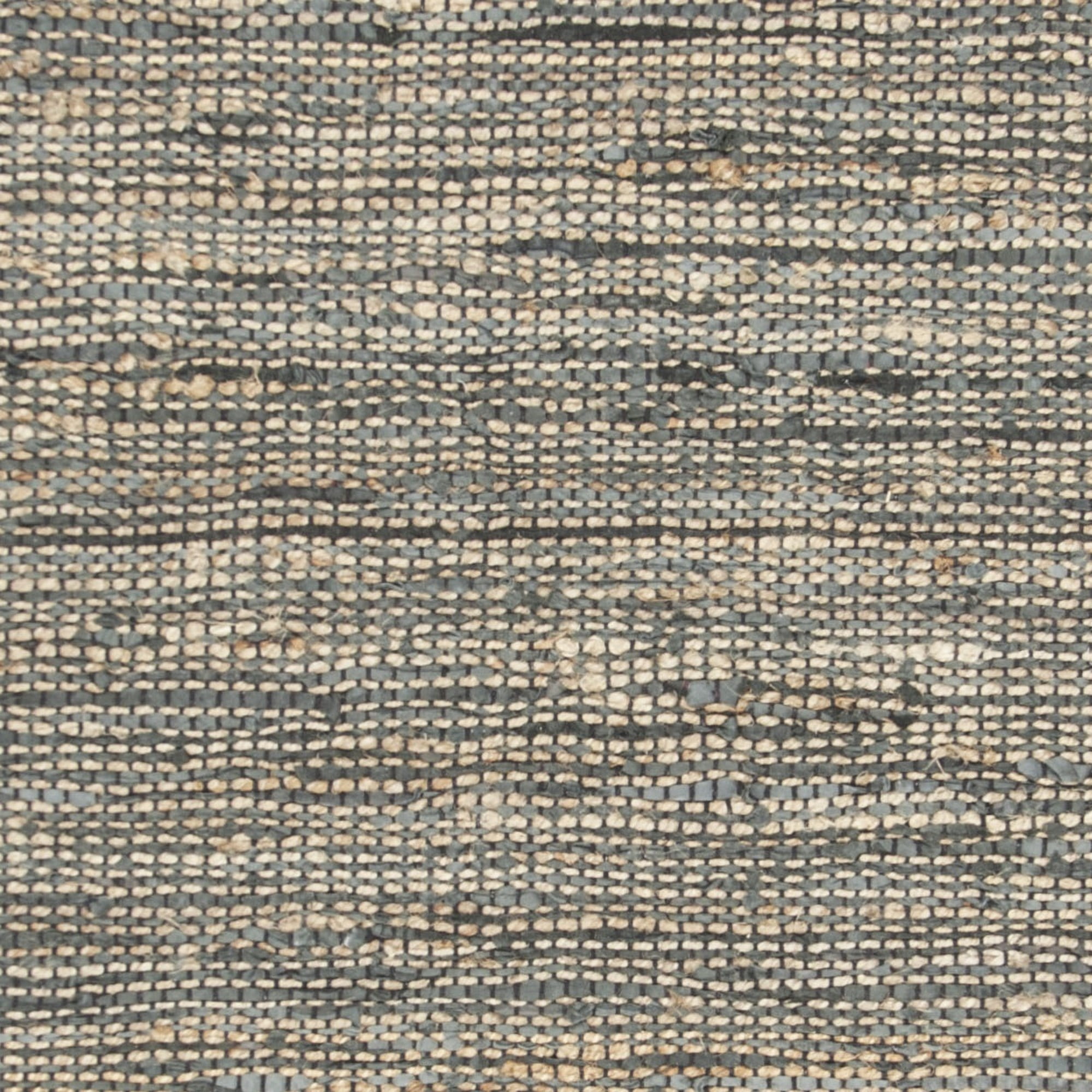 SAFAVIEH Vintage Leather Zharko Solid Braided Fringe Area Rug, Grey, 6' x 6' Square