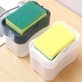 thumbnail image 5 of PinesC 1PC Soap Dispenser and Sponge Holder for Kitchen Sink Dish Soap Dispenser for Kitchen Liquid Soap Dispenser Kitchen SoapDispenser with Sponge Holder Kitchen Production Foam Tool Gray, 5 of 5