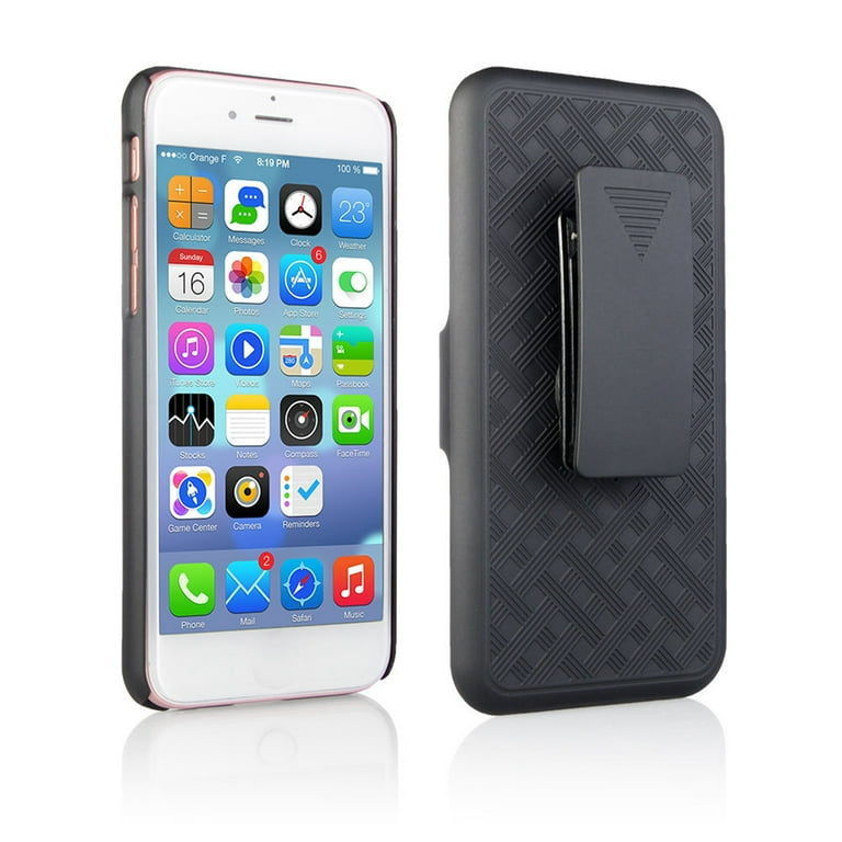 iPhone 8 7 Belt Case Clip Holster Dteck Heavy Duty Shockproof Rugged Holster Case Cover with Belt Swivel Clip and Built in Kickstand For Apple iPhone 8 iPhone 7 Black Walmart